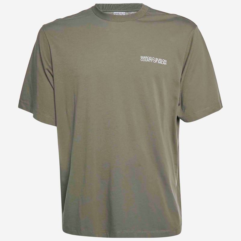Marcelo Burlon County Of Milan Green Jersey Tempera Cross T-Shirt S